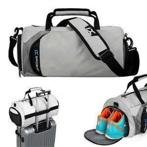 Bolsa de ginásio com compartimento para calçado