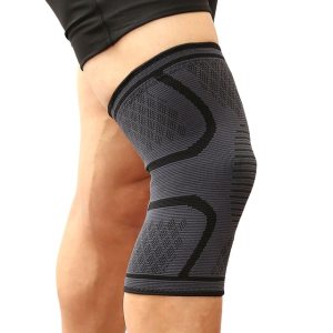 Suporte para Joelho para Corrida, Caminhada e Ciclismo - Cinza, G