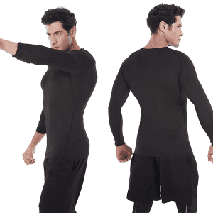 Camiseta Compressiva Masculina de Manga Longa para Esportes