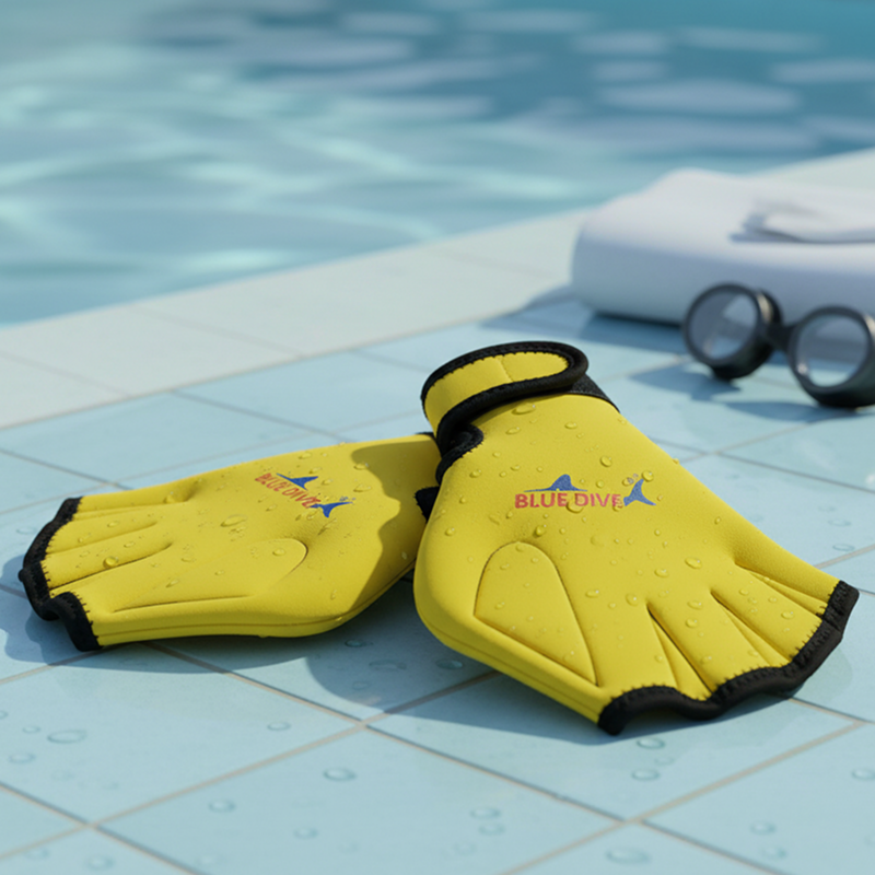 swimming gloves, swimming paddles, swimming hand paddles, webbed gloves